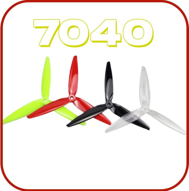 Gemfan 7040 FPV PC 3-Blatt-Propellerblätter, 4 Paar, Bunt / Mehrfarbig - Bild 1