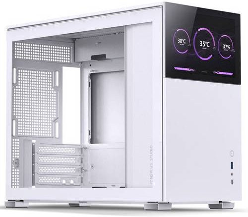 Jonsbo D31 Screen Micro-Tower PC-Gehäuse in Weiß für Micro-ATX - Bild 1