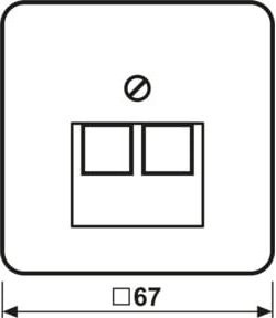 Jung Abdeckung CD 569-2 UA LG für IAE/UAE-Dose in Weiß - Bild 1