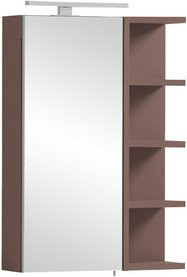 Schildmeyer LED-Spiegelschrank Piazza in Mauve-Braun mit integrierter Beleuchtung und Steckdose, B/H/T: 49,7 x 74,8 x 16 cm - Bild 1