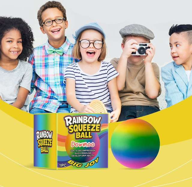 Spot Fun Blind Box Needoh Sensorisches Spielzeug, Regenbogen-Entspannungsball, multicolour - Bild 1