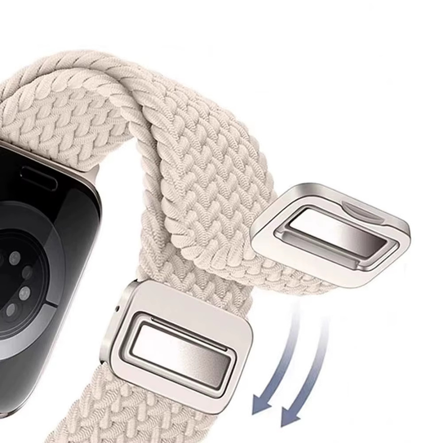 Magnetisches Uhrenarmband Textil, Weiß, Unisex - Bild 3