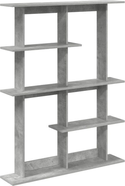 vidaXL Wandregal in Betongrau aus Holzwerkstoff, modern und matt, B/T/H: 102 x 20 x 130 cm - Bild 1