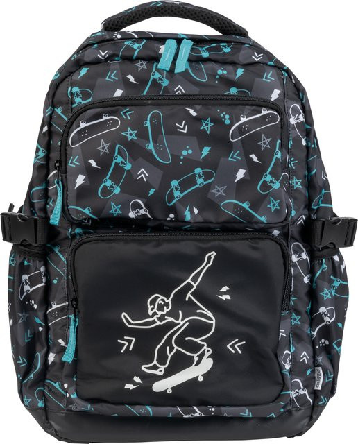 CRELANDO Schulrucksack Glow in the Dark in Schwarz aus Polyester - Bild 1