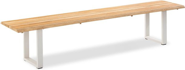Gartenbank SOLID von NIEHOFF GARDEN aus Teakholz in Braun und Weiß, B/T/H: 240 x 46 x 40 cm - Bild 1