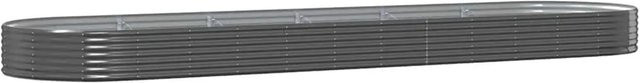 Furnicato Hochbeet aus verzinktem Stahl in Anthrazit, B: 523 cm, T: 140 cm, H: 36 cm - Bild 1