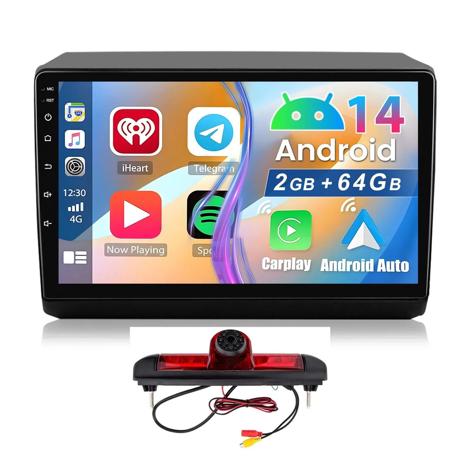 Junsun Autoradio mit Rückfahrkamera für Fiat Ducato, Peugeot Boxer und Citroen Jumper (2011-2023) in Schwarz mit Bluetooth und GPS - Bild 2