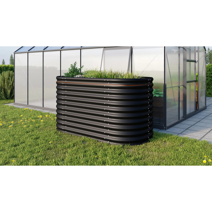 Vitavia Hochbeet Vita 858 aus Stahlblech, Schwarz, B: 162,0 cm, T: 82,0 cm, H: 86,0 cm - Bild 3