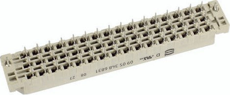 Harting Federleiste 09053486831 aus Messing in Beige mit 3 Reihen - Bild 1
