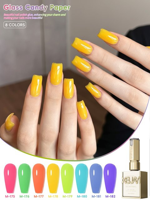 XEIJAYI Gel-Nagellack M180, 8 Farben, 15ml, glänzend, Damen - Bild 1