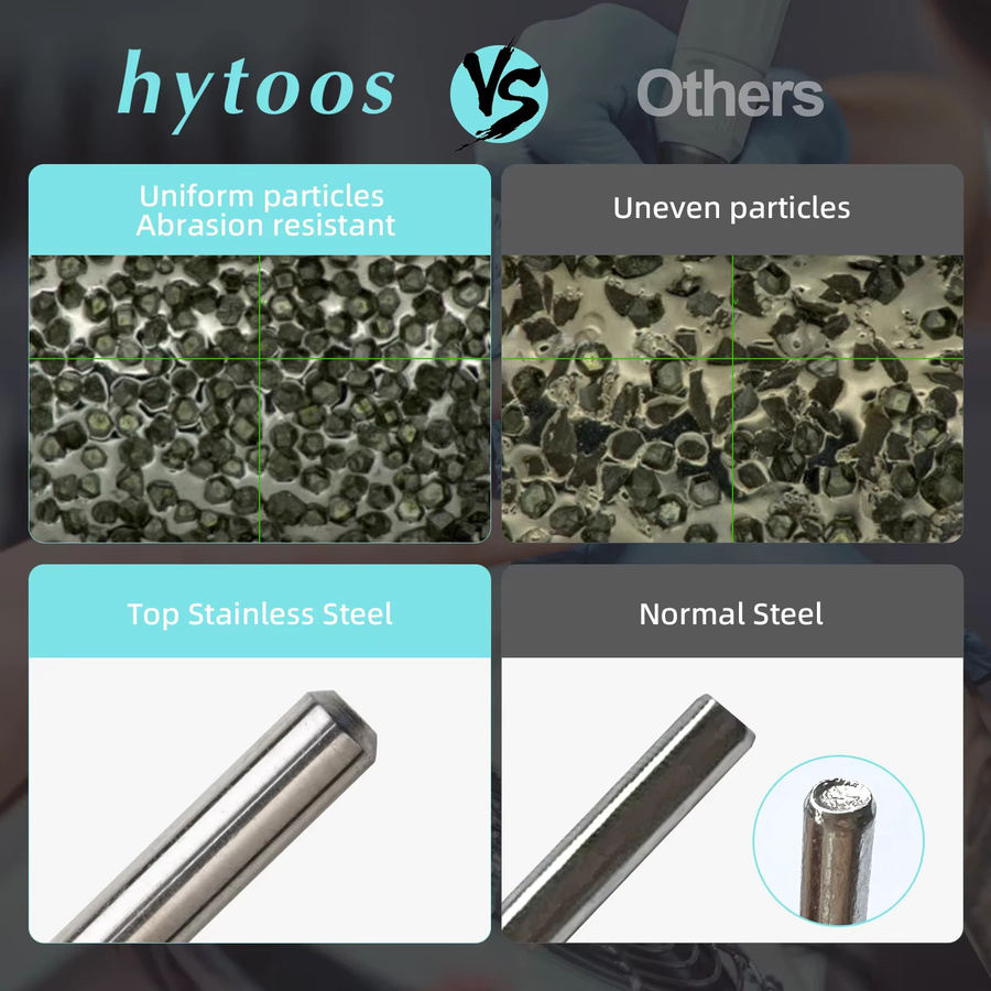 HYTOOS Nagelhaut-Nagelbohrer, 3 mm, konisch, Titan, russische Diamant-Nagelbits - Bild 5