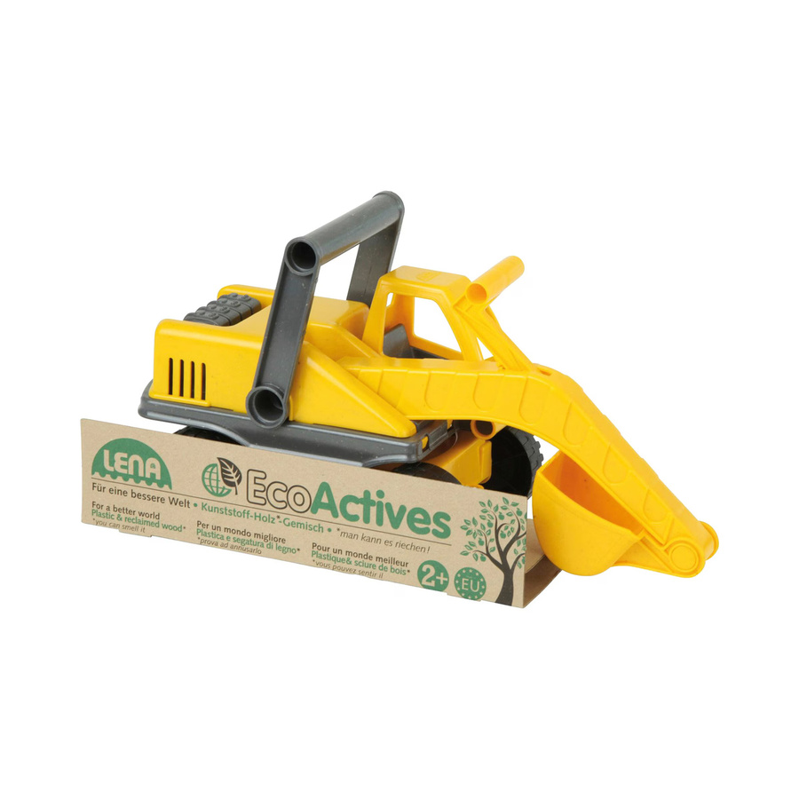 LENA Eco Actives Bagger Baufahrzeug aus Kunststoff-Holz-Gemisch ab 24 Monate - Bild 2