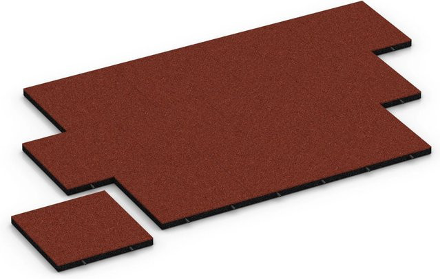 WARCO Fallschutzplatte in Ziegelrot, B/T/H: 50 x 50 x 4,5 cm - Bild 1