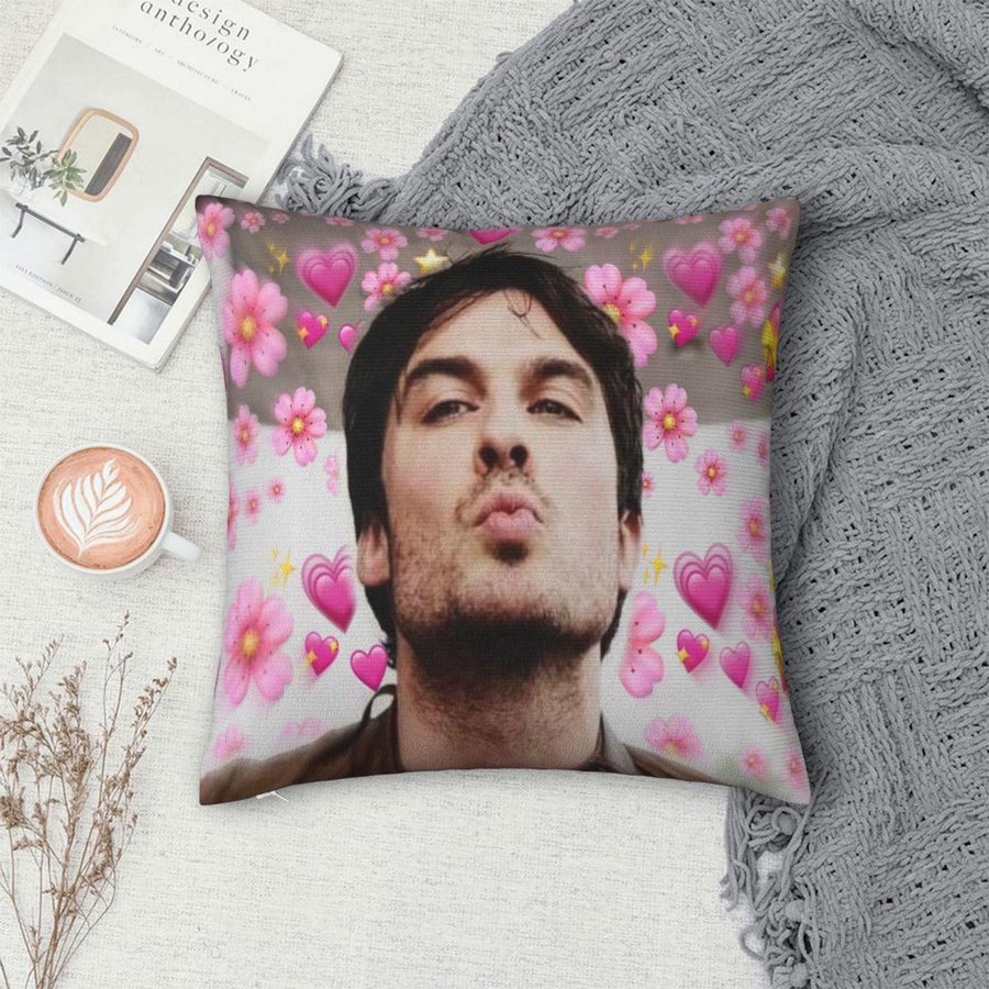 Damon Salvatore Kissenbezug aus Peach Skin, quadratisch, Mehrfarbig, B/B: 18 x 18 cm - Bild 3