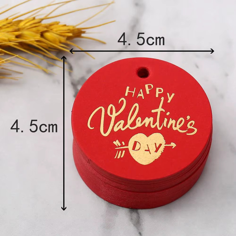 100 Stück herzförmige Geschenketiketten aus Papier in Rot und Weiß für Valentinstag und DIY-Dekoration - Bild 3