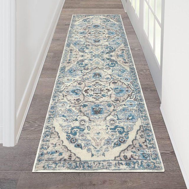 VIKAMA Bohemian American Retro Teppich als rutschfester Laufteppich für Wohnzimmer und Flur - Bild 1