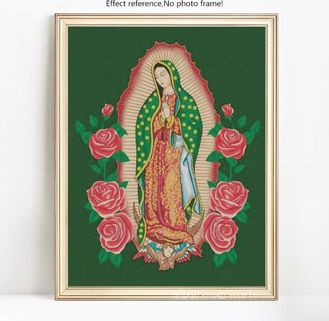 FIYO Diamant-Malerei für Kinder mit floralem Motiv in Multicolour, B/H: 50 x 70 cm - Bild 1
