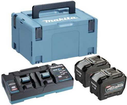 Makita Power Source Kit 40V XGT Li-Ion in Blau bestehend aus 2x 8,0 Ah Akkus und Doppel-Schnellladegerät inklusive Transportkoffer - Bild 1