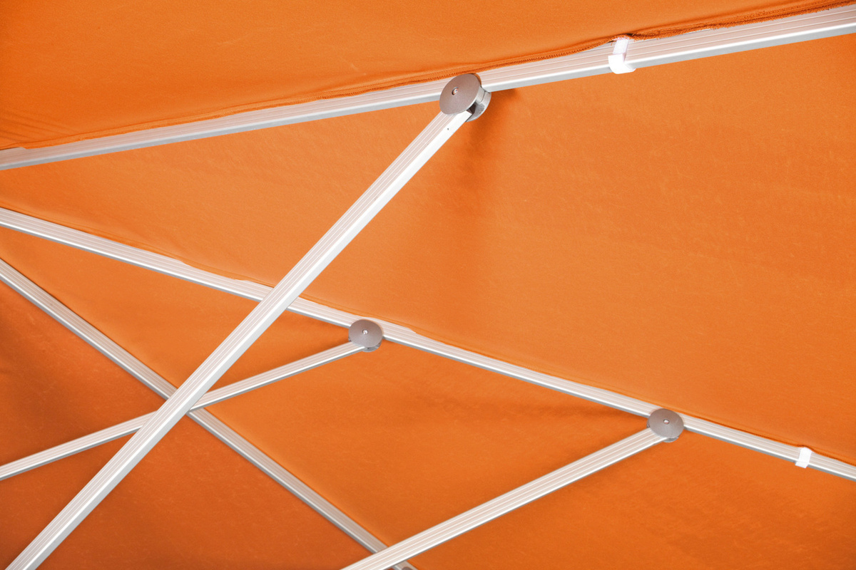 Doppler Sonnenschirm Telestar Großschirm mit Windventil und Volant, orange, B/T: 400 x 400 cm - Bild 2