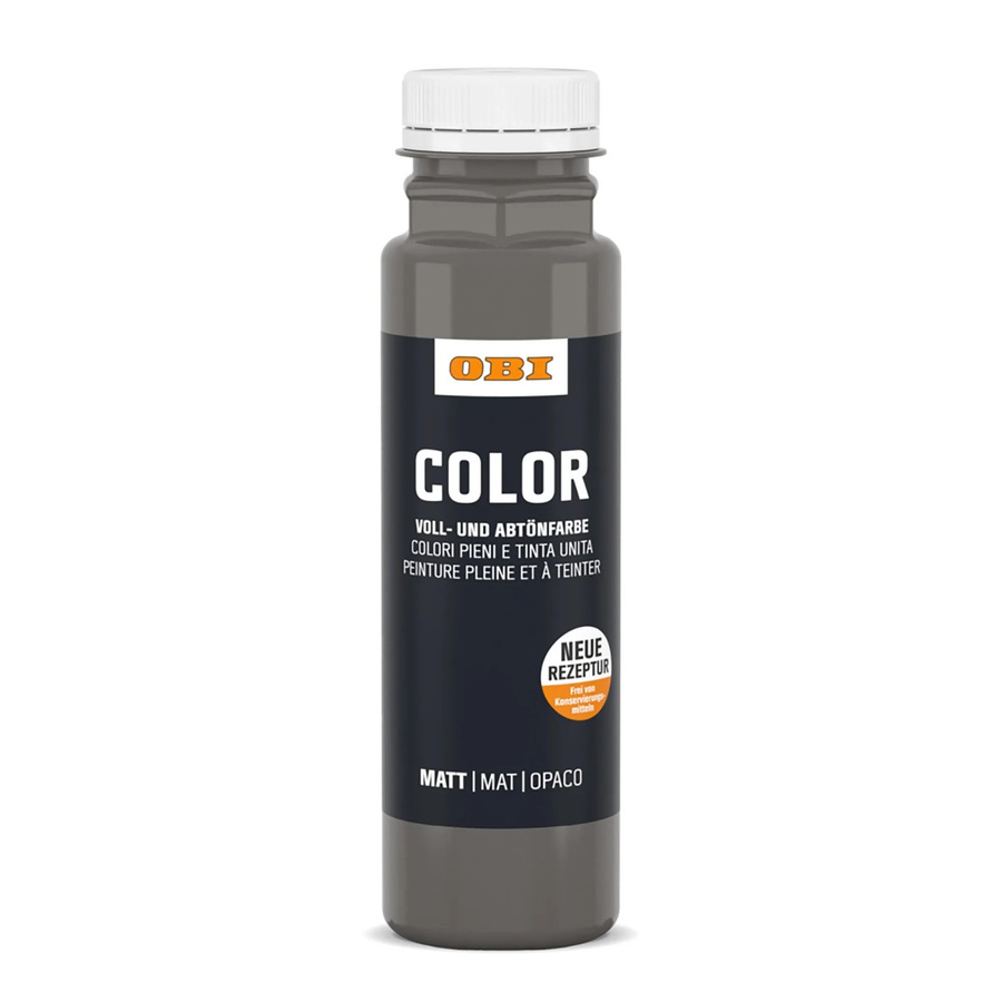 OBI Color Abtönfarbe Anthrazit 250 ml wasserbasierte Dispersionsfarbe - Bild 2
