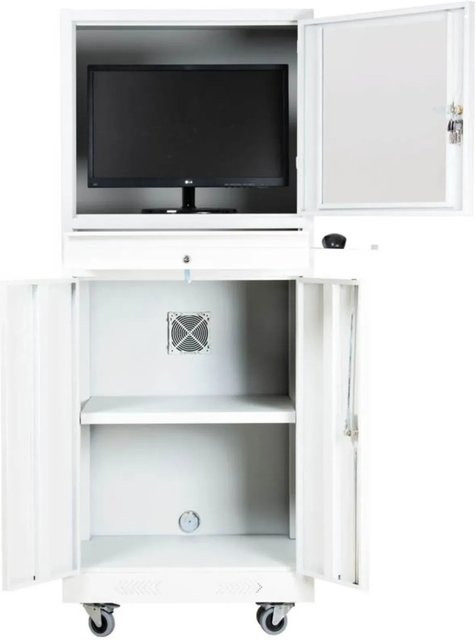 PROREGAL Industrie-PC-Schrank Bear in Weiß, H x B x T: 170 x 68 x 60 cm - Bild 1