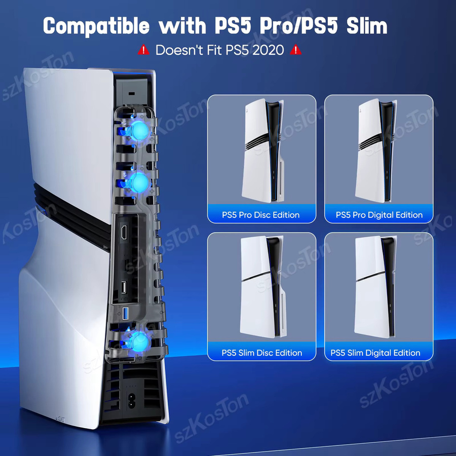 SZKOSTON Kühlsystem für PS5 Pro und PS5 Slim mit einstellbarer Temperatur und Lüfter für PlayStation 5 Zubehör - Bild 2