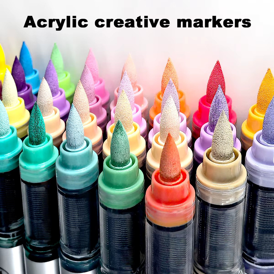 Acryl-Pinselmarker-Set von kissbuty mit 10 bis 120 Farben und automatischem Tintenkontrollsystem für DIY-Kunstbedarf in Multicolour - Bild 3