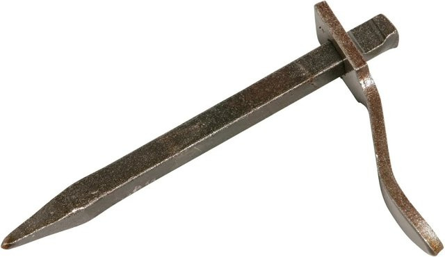 LUX-TOOLS Maurerputzhaken eckig grau - Bild 1