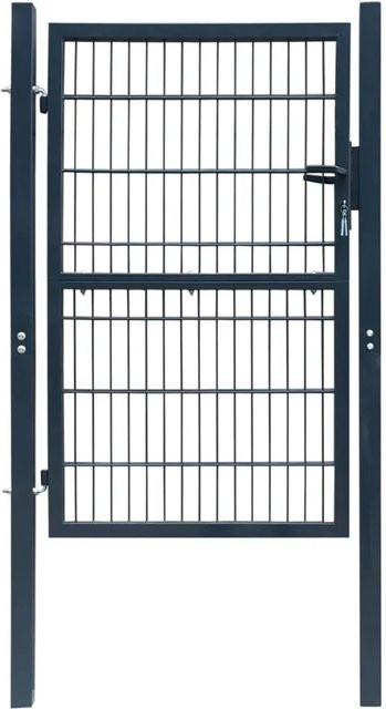 vidaXL 2D Zauntor Einzeltor Anthrazitgrau B/H: 106 x 190 cm - Bild 1
