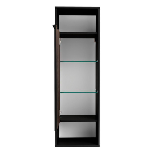 Fackelmann Midischrank B.Paris in Schwarz Matt und Eiche, B/T/H: 40,2 x 32 x 125,7 cm - Bild 5