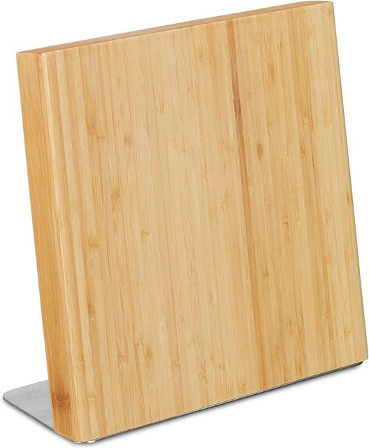 Magnetischer Messerblock aus Bambus von Relaxdays in Natur Braun, B: 27,5 cm, T: 28 cm, H: 12 cm - Bild 1