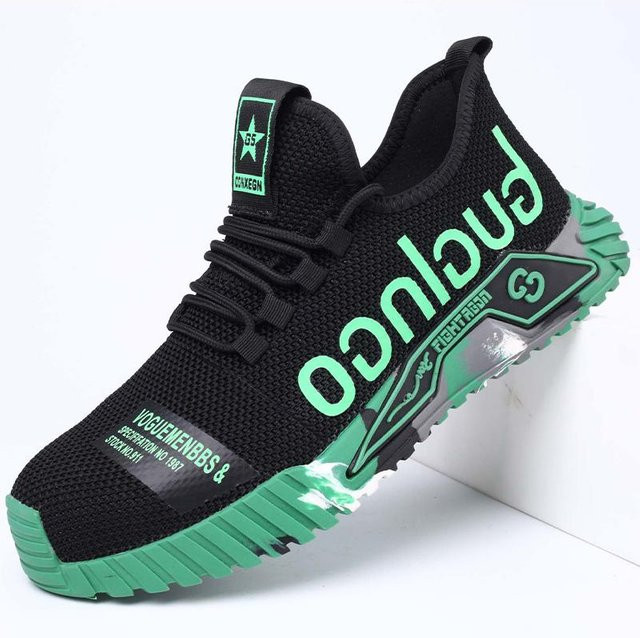 Shoekeeper Sicherheitsschuhe für Herren mit Stahlkappe und durchtrittsicherer Sohle, atmungsaktive Arbeitsschuhe in Schwarz, Größe 48 - Bild 1