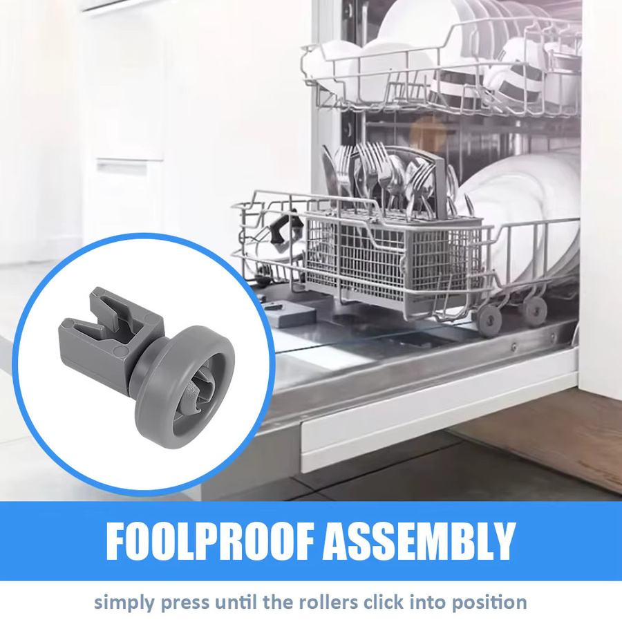 12 Stück Spülmaschinenräder für das obere Korbrad, passend für Aeg, Electrolux, Favorit, Privileg und Zanussi von WINDNINJA - Bild 5