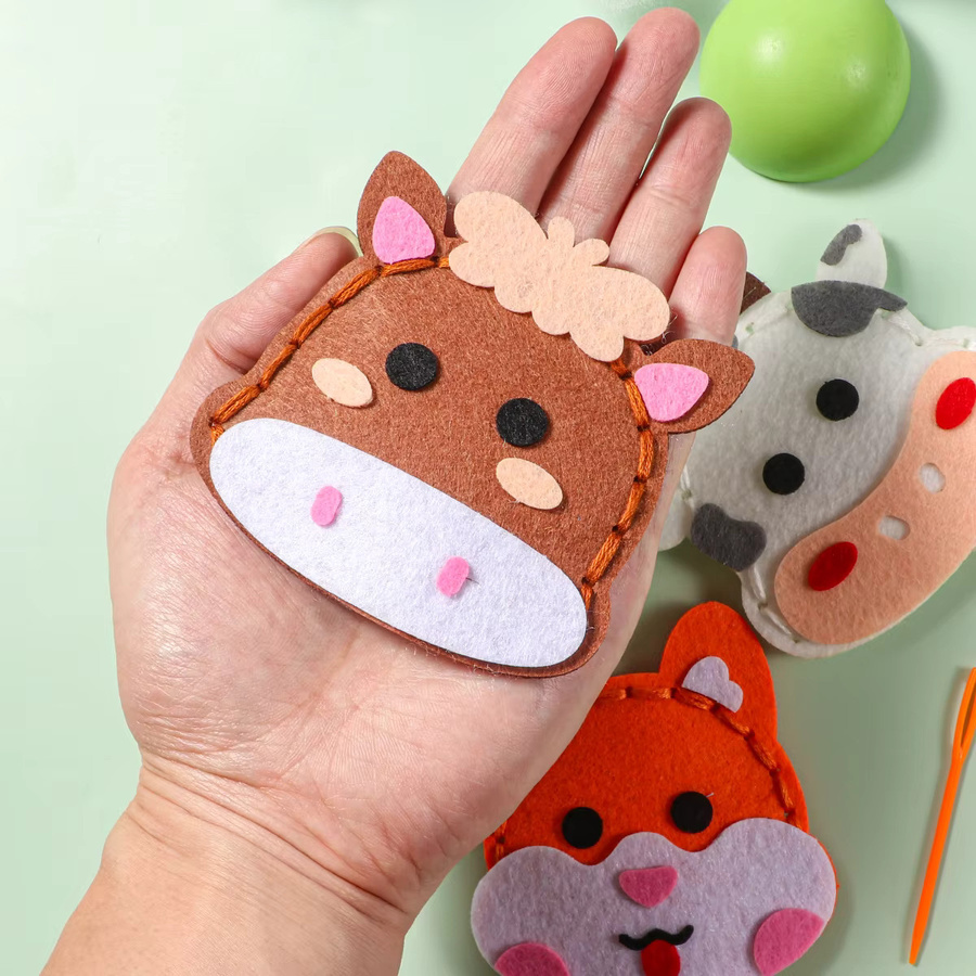 GSF DIY-Nähset für Nutztiere, 6-teiliges Set, Filz, Bunt / Mehrfarbig - Bild 2