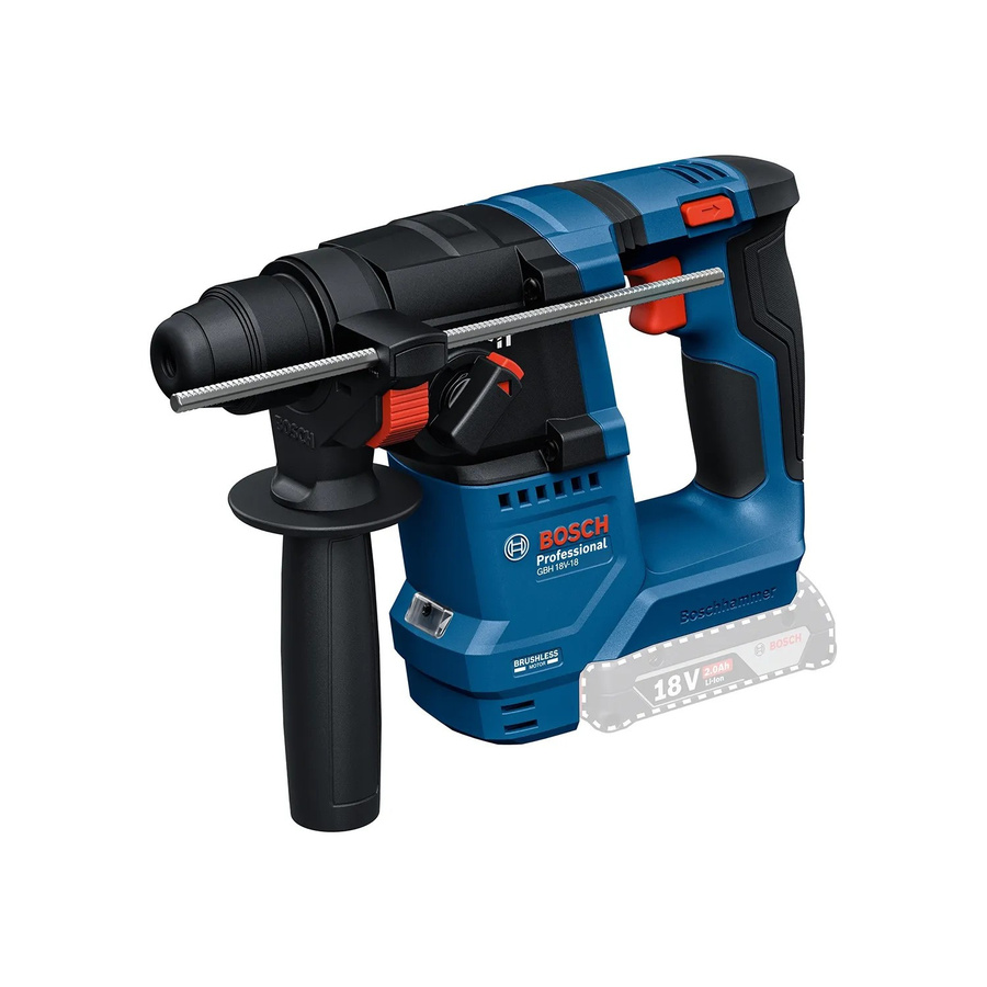 Bosch Professional Akku-Bohrhammer GBH 18V-18 SDS-Plus in Blau/Schwarz - Bild 2