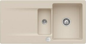 Villeroy & Boch Spüle Siluet 60 R aus Keramik in Beige mit Ablaufgarnitur und Exzenter - Bild 1