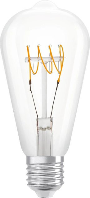 Osram LED-Leuchtmittel E27 Edisonform, dimmbar, transparent, 4,8 W, 470 lm, H x Ø: 14 x 6,4 cm - Bild 1