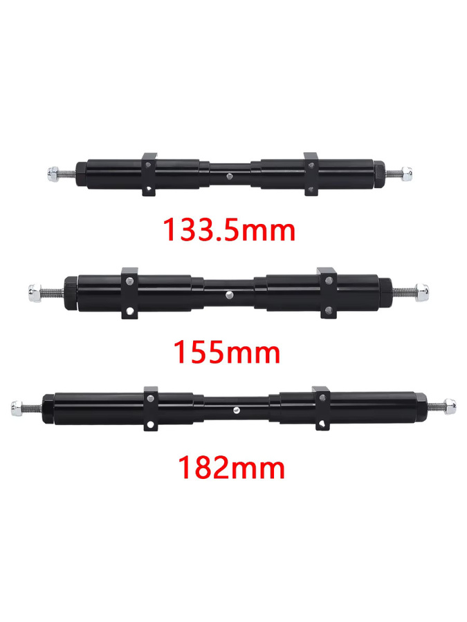 FACSNY CNC Metall Hinterachse, für Tamiya Traktor Anhänger Lkw, Schwarz - Bild 3