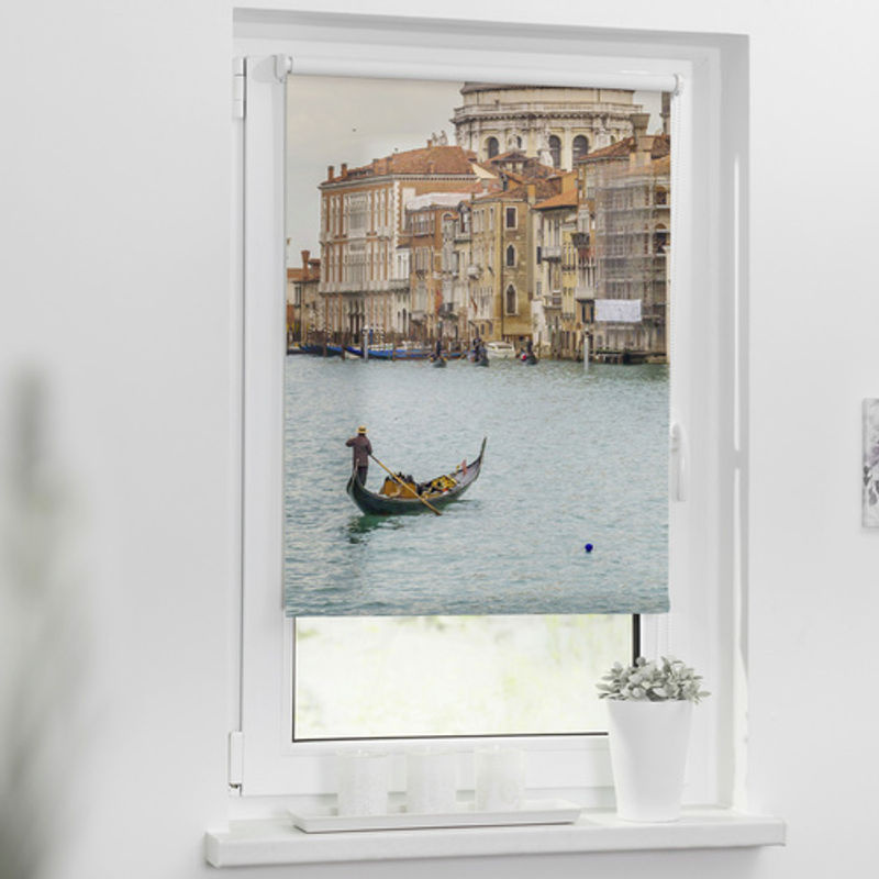 Lichtblick Rollo Klemmfix Venedig Canal Grande in Blau, B: 120 cm, H: 150 cm - Bild 2
