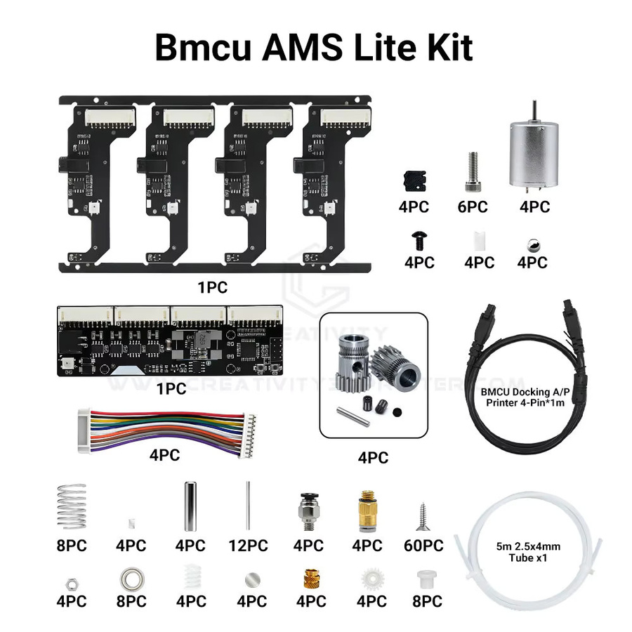 Bambu Lab BMCU 370C AMS Lite automatische Nachfüllvorrichtung für A1 MINI und P1 Serie 3D-Drucker in Weiß - Bild 2
