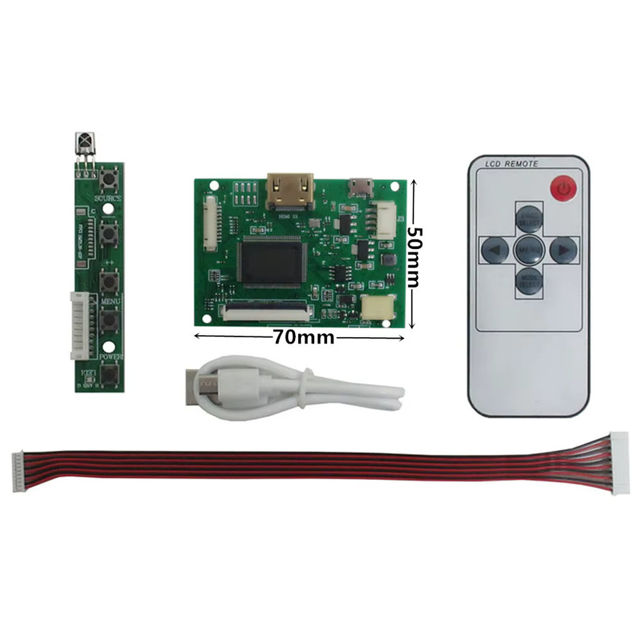 Heyman 7 Zoll LCD-Touchmonitor mit HDMI-Anschluss und Treiberboard für Raspberry Pi, Banana Pi und Orange Pi, Auflösung 1024 x 600 Pixel - Bild 2