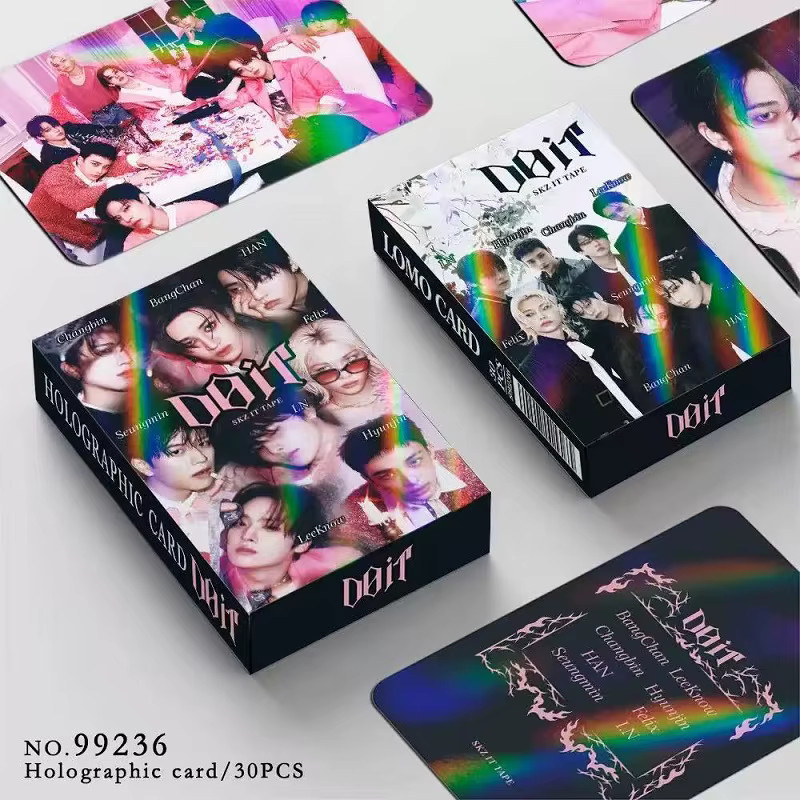 SKZOO STRAYKIDS Prominenten-Karte, Laserkarte, Blumen-Flash-Karte, 60 Karten - Bild 4