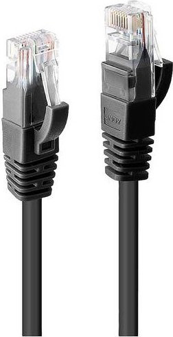 LINDY RJ45 Patchkabel CAT 6 U/UTP Ethernet LAN Schwarz 15,00 m mit Rastnasenschutz - Bild 1
