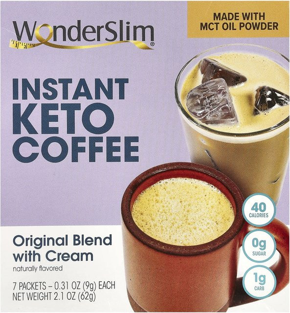 WonderSlim, Instant-Keto-Kaffee, Originalmischung, mit Sahne, 7 x 9 g - Bild 1