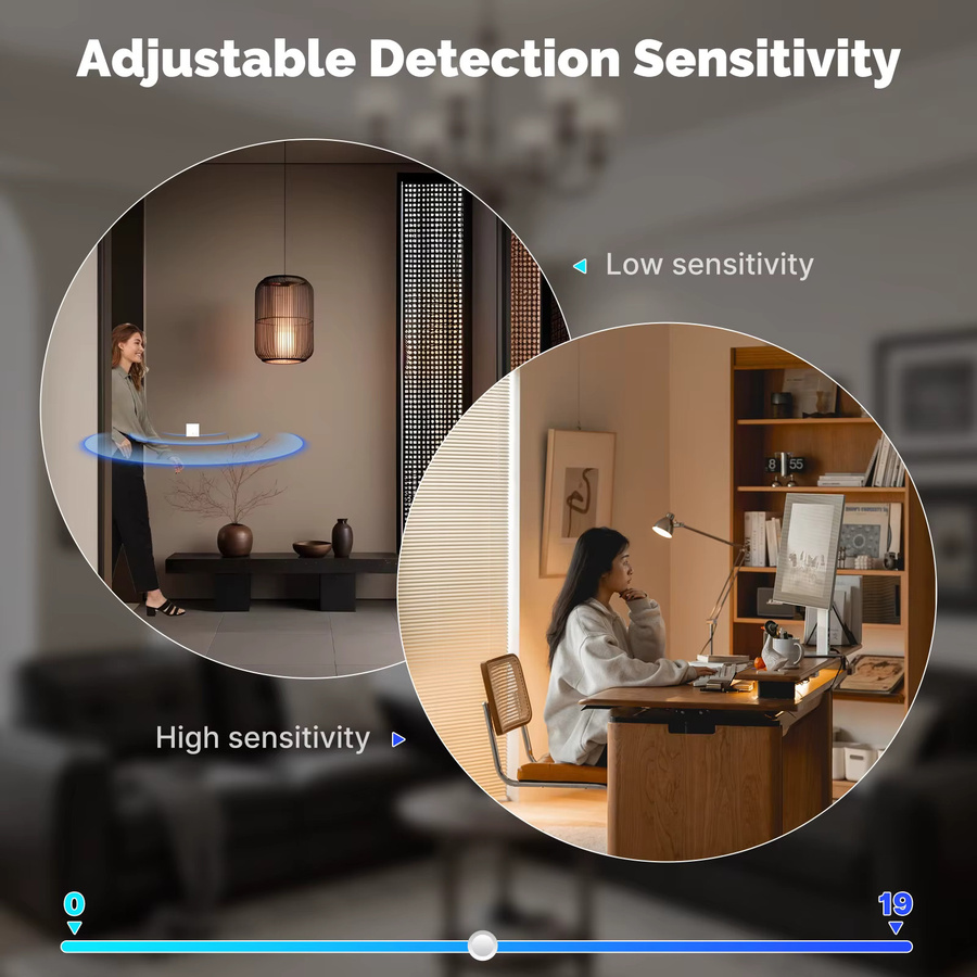 MOES Tuya Zigbee Smart Human Presence Switch mit mmWave Radarerkennung, Wandleuchte in Weiß, kompatibel mit Alexa und Google Home, mit Neutralleiter-Option - Bild 5