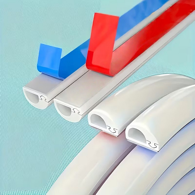 Selbstklebender Kabelkanal in Weiß für Schreibtisch, Wand und Boden, Länge: 1,5 m oder 3 m - Bild 1