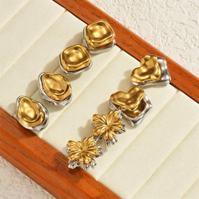 Erpels Ohrringe, Edelstahl, Bicolor, Damen - Bild 1