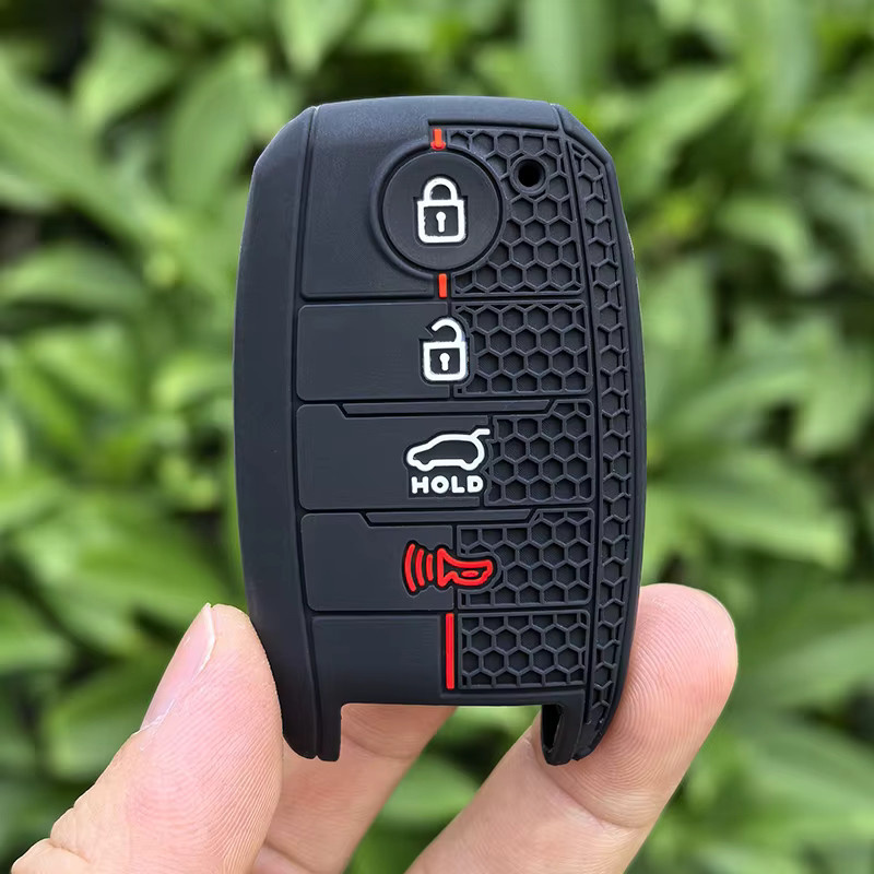 JLDZQ Silikon-Schlüsselhülle Smart 4BT Cover für Kia Sorento Optima Forte Koup Soul Niro in Schwarz - Bild 2