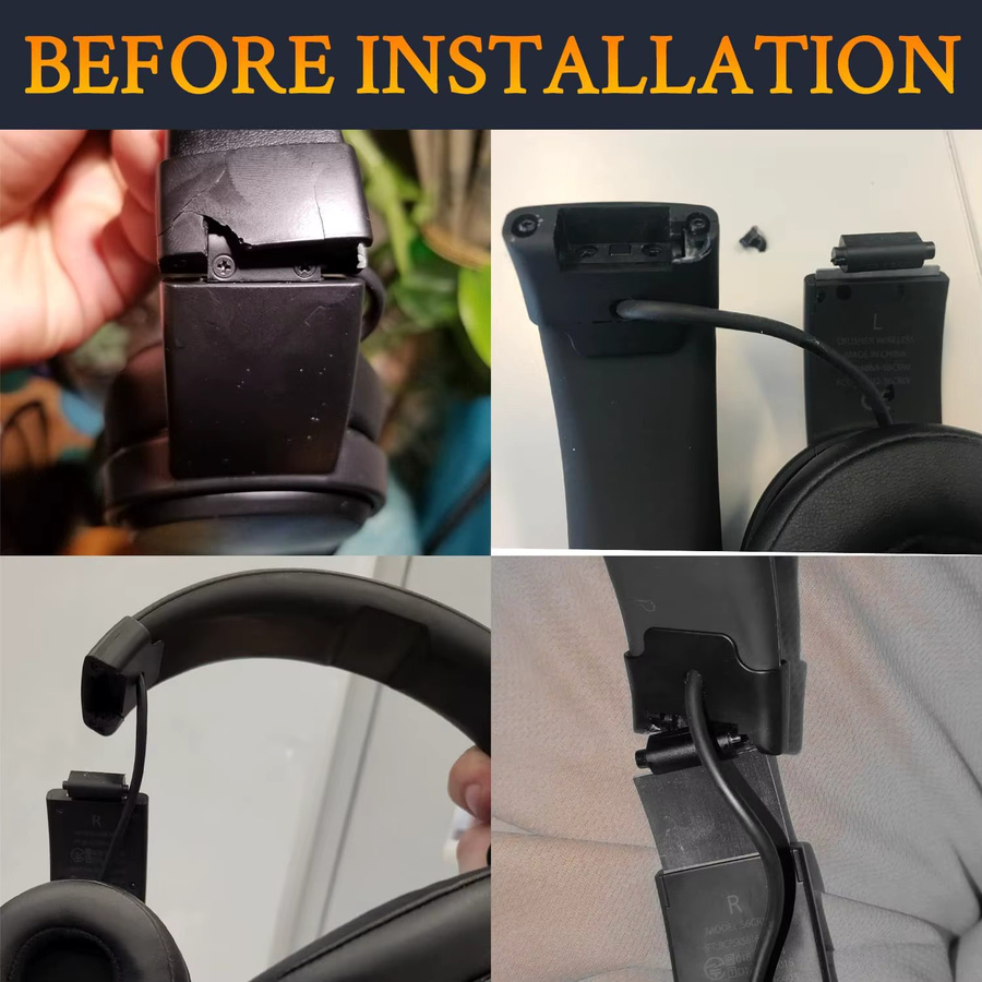 Skullcandy Crusher Wireless Ersatz Stirnband Scharnier Clip und Reparaturteil in Schwarz oder Rot - Bild 1