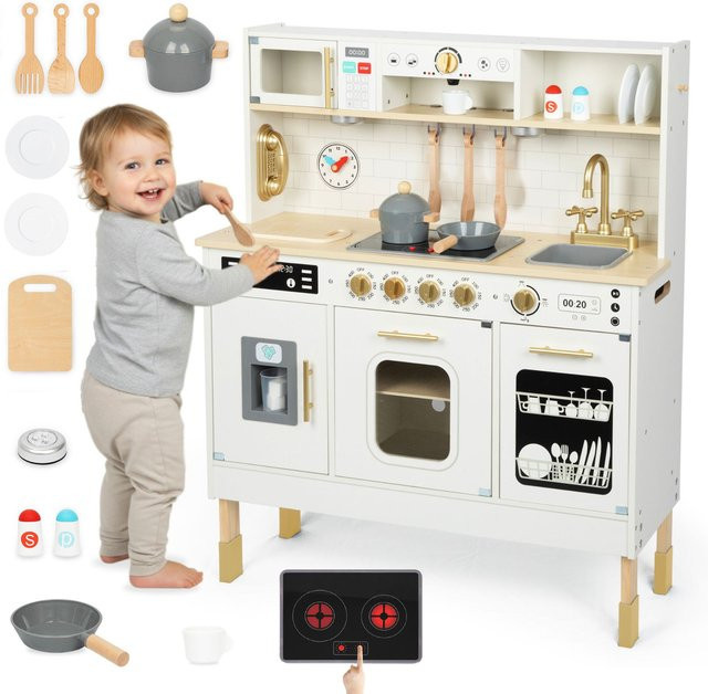 Mamabrum Houten Keuken XXL, Rollenspel, mit LED-verlichting und accessoires, ab 3 Jahre - Bild 1